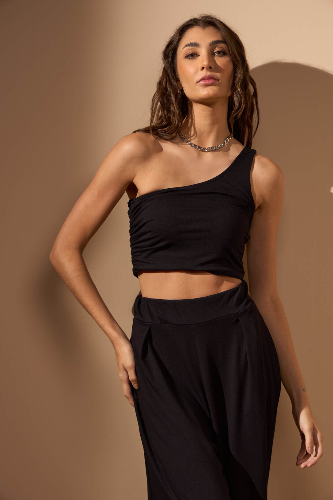 Crono Black Cropped Top