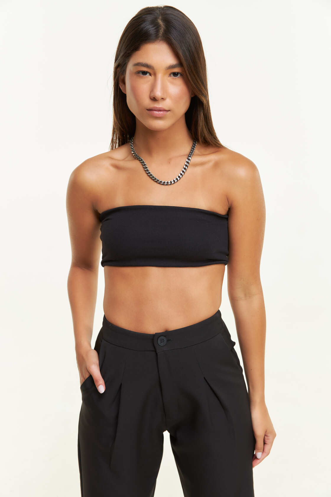 Black Bandeau Top